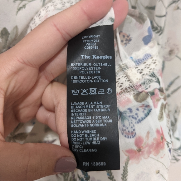 The Kooples Floral Chiffon Blouse - Picture 12 of 12